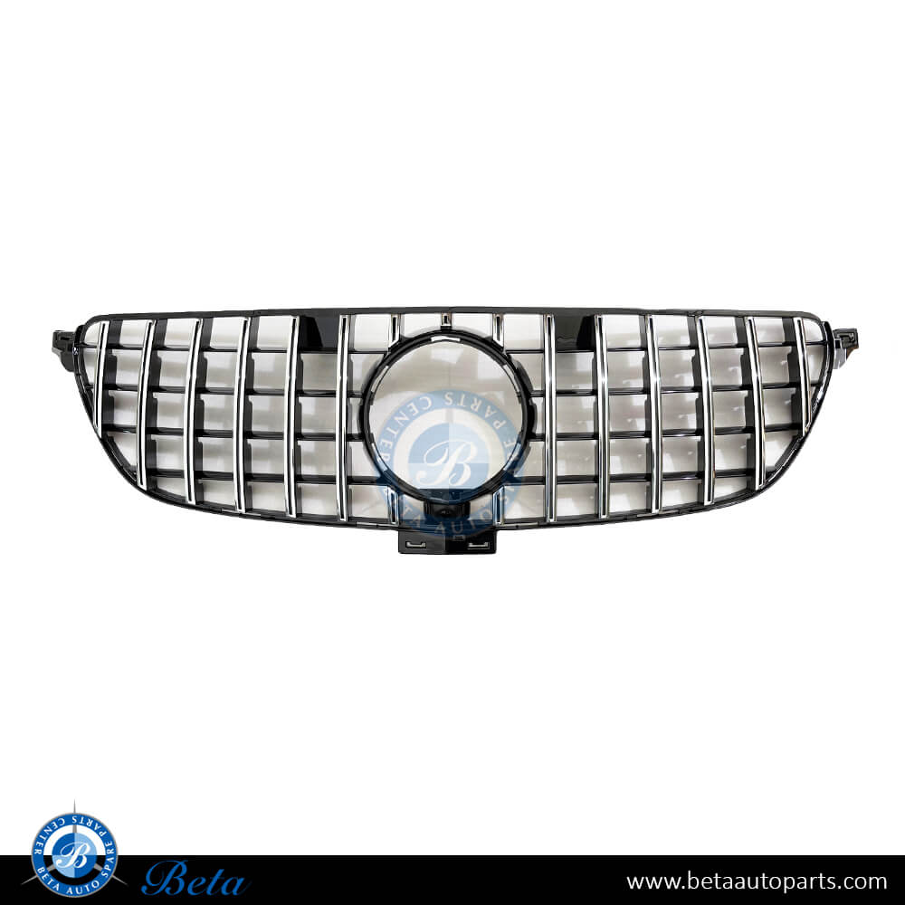 Grille GT look Black and Chrome color for Mercedes GLE-Class W292 2015-2018 models, Part Number 2928881A60 Grille GT look Black and Chrome color for Mercedes GLE-Class W292 2015-2018 models, Part Number 2928881A60